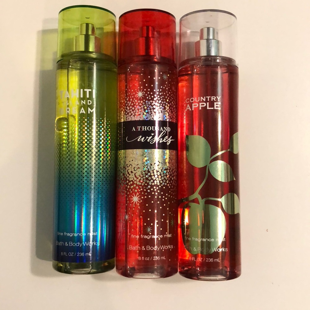 set of 3 Bath and Body Works Body Mists